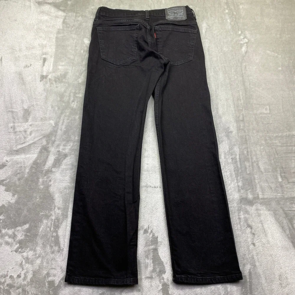 Levi's 514 Straight Fit Black Jeans Mens Sz 29 Fits 28